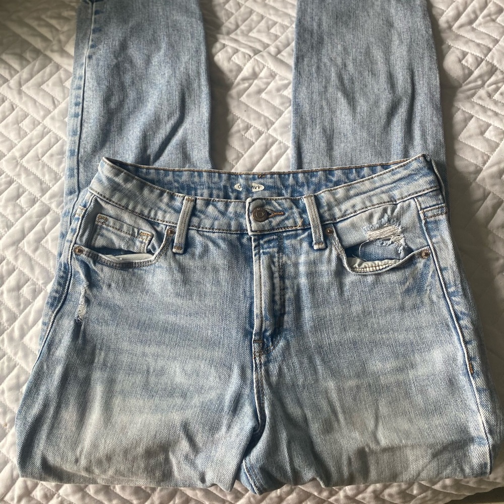 old navy straight leg mom jeans